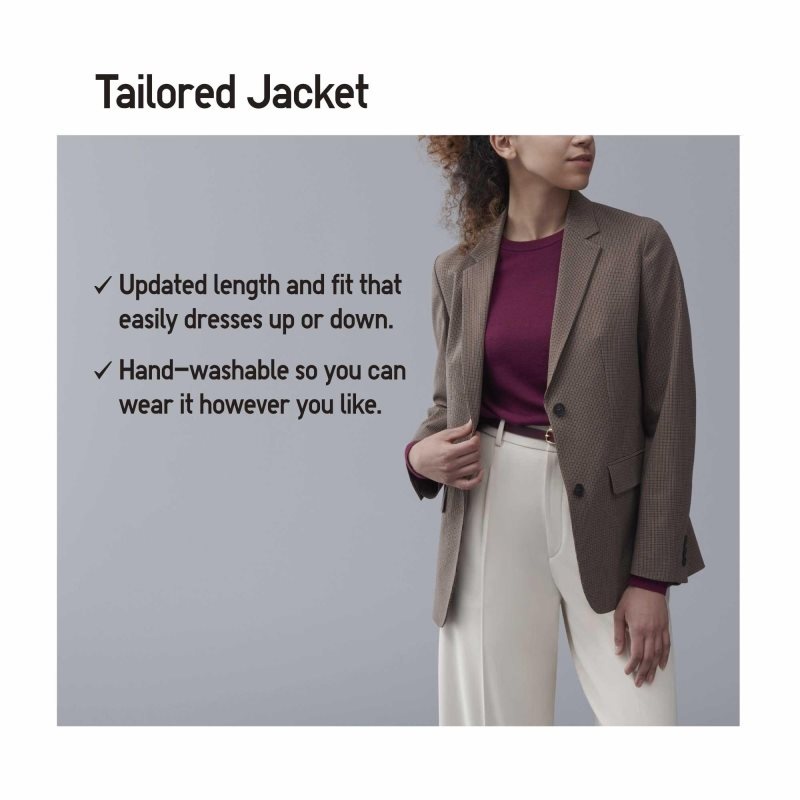 Dark Grey Women Uniqlo Tailored Jackets | USA APKDL-1926