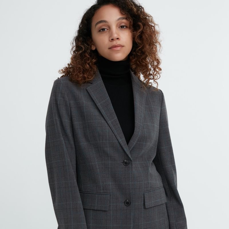 Dark Grey Women Uniqlo Tailored Jackets | USA APKDL-1926