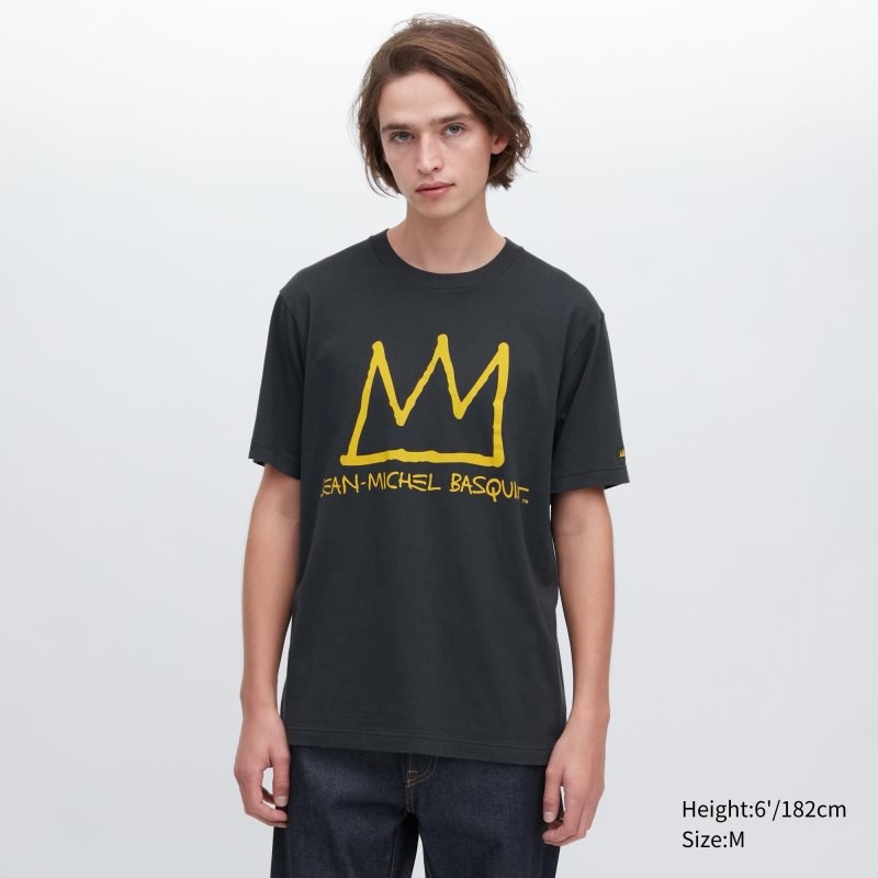 Dark Grey Women Uniqlo Ut Archive Ut (Short Sleeve Graphic) (Jean-michel Basquiat) T Shirts | USA MBJXF-5284