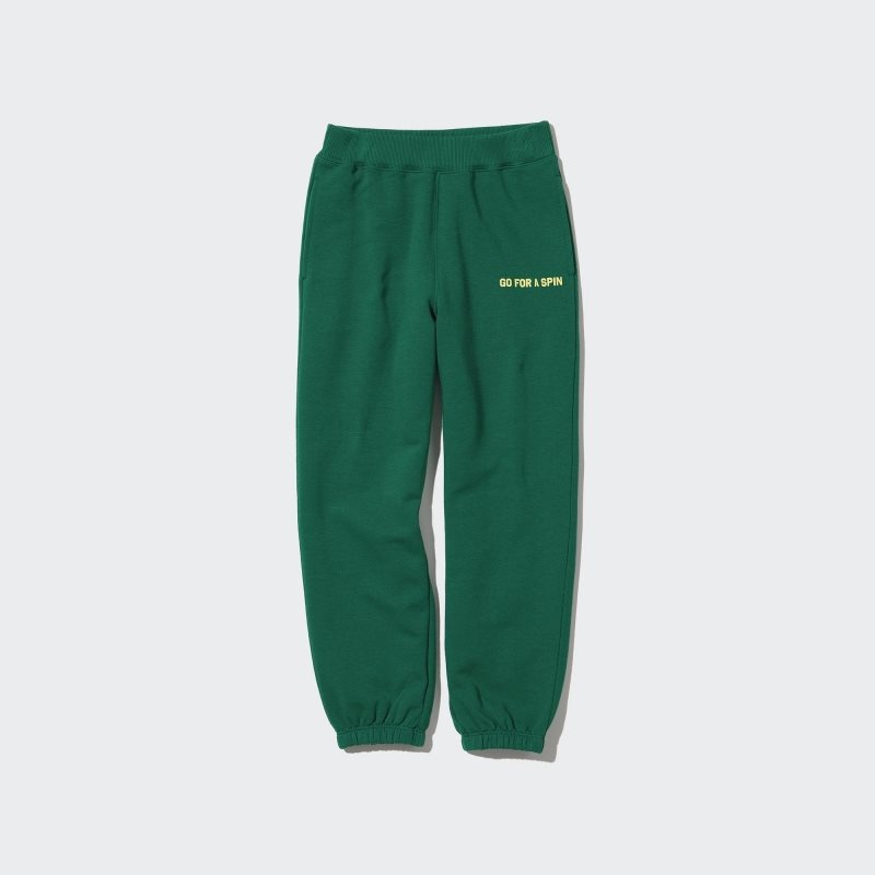 Green Kids Uniqlo Ultra Stretch Graphic Sweatpants | USA MSVLJ-6514