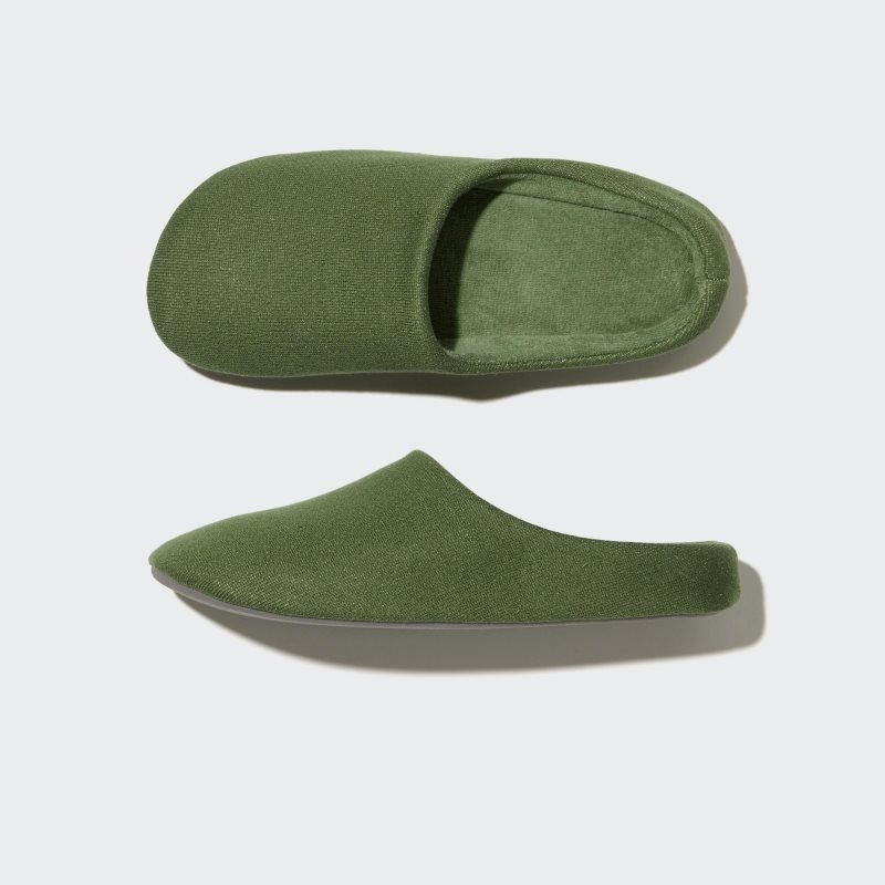 Green Men Uniqlo Sweat Jersey (Rubber Sole) Slippers | USA EWNJF-0617