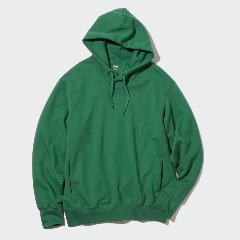 Green Men Uniqlo Sweat Pullover Long-sleeve Hoodie | USA OXNDI-9583