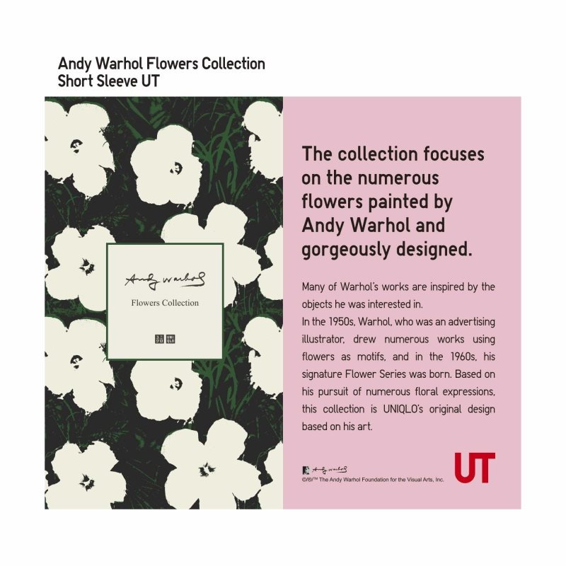 Green Women Uniqlo Andy Warhol Flowers Collection Ut (Short-sleeve Graphic) T Shirts | USA FMHKB-2104