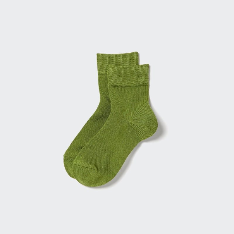 Green Women Uniqlo Heattech Crew Relax Socks | USA LITOC-3294