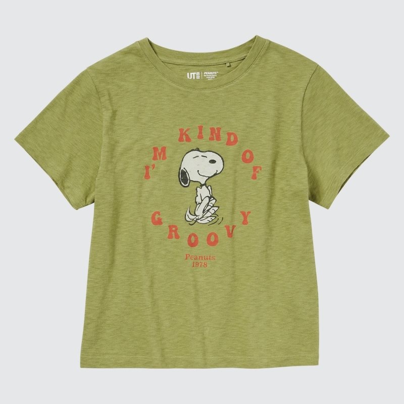 Green Women Uniqlo Love Sunshine & Peanuts Ut (Short-sleeve Graphic) T Shirts | USA RANMI-2685