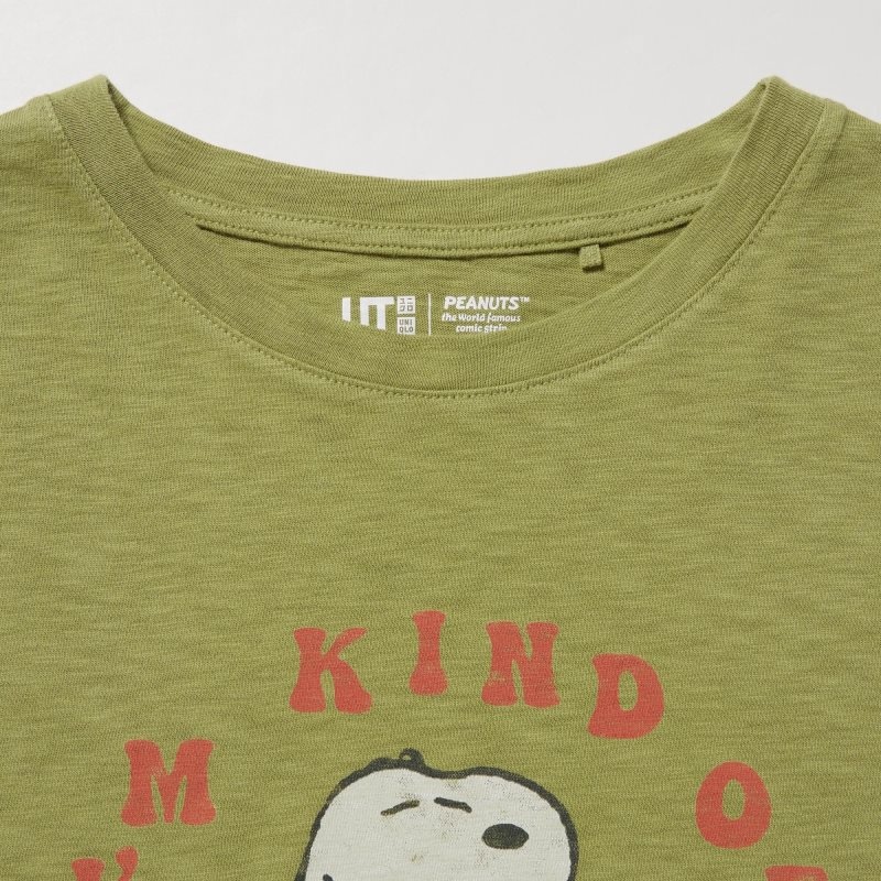 Green Women Uniqlo Love Sunshine & Peanuts Ut (Short-sleeve Graphic) T Shirts | USA RANMI-2685