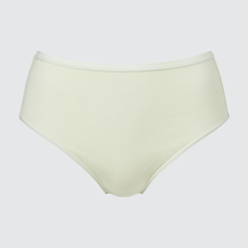 Green Women Uniqlo Plain High-rise Underwear | USA WGFAZ-6807