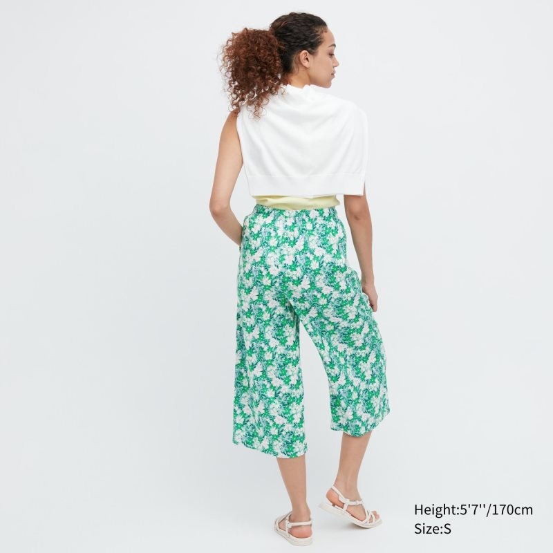 Green Women Uniqlo Relaco 3/4 Shorts | USA OHKQV-0374