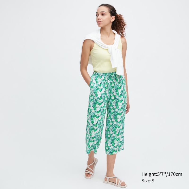 Green Women Uniqlo Relaco 3/4 Shorts | USA OHKQV-0374