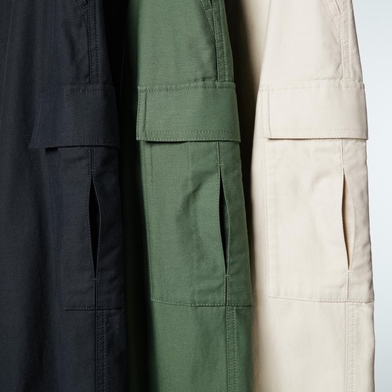 Green Women Uniqlo Wide Straight Cargo Pants | USA REVMJ-4293