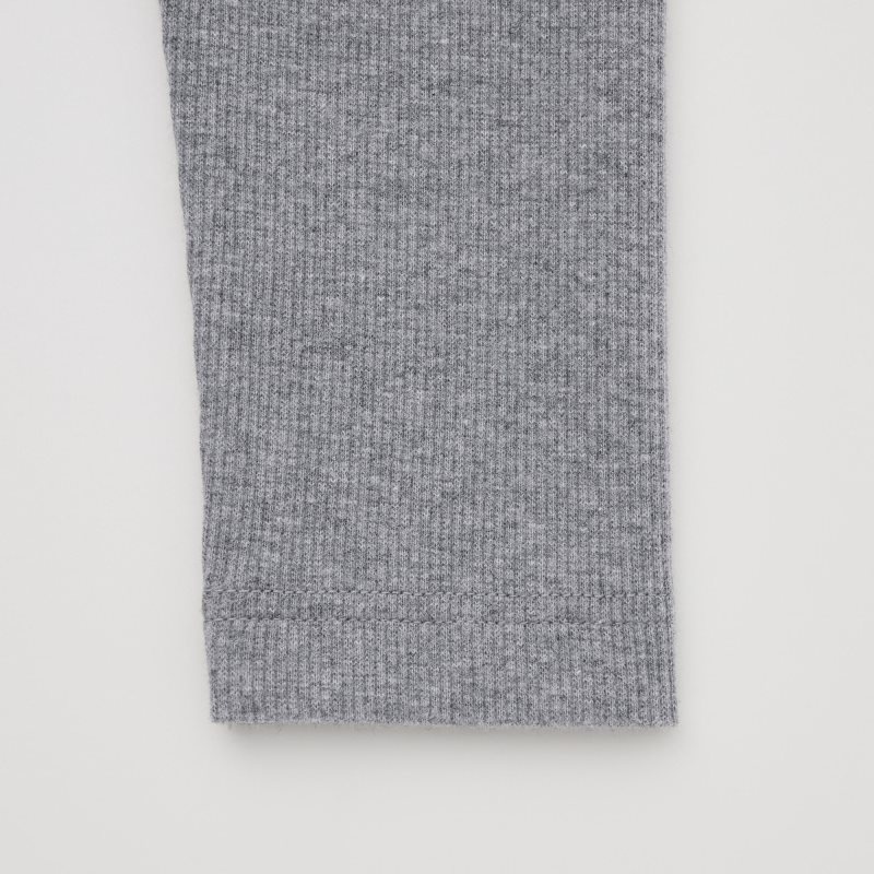 Grey Baby Uniqlo Ribbed Leggings | USA WNOUE-6251