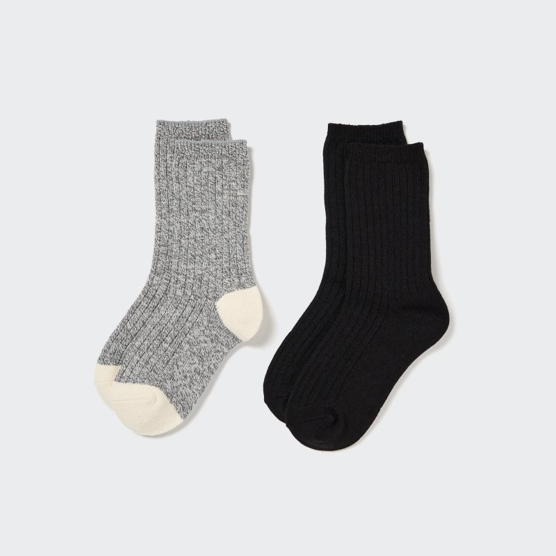 Grey Kids Uniqlo Heattech (2 Pairs) Socks | USA QCMFL-8203