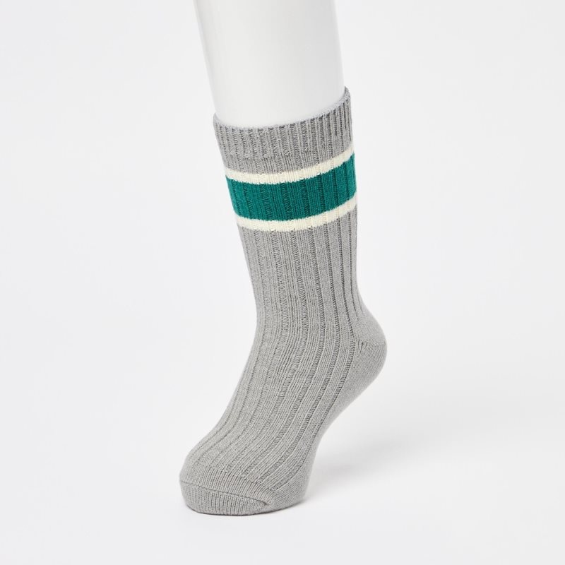 Grey Kids Uniqlo Heattech (2 Pairs) Socks | USA XPKYN-6370