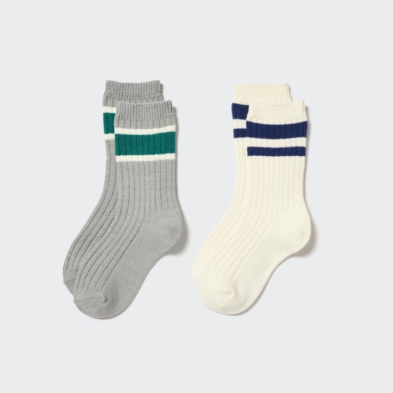 Grey Kids Uniqlo Heattech (2 Pairs) Socks | USA XPKYN-6370