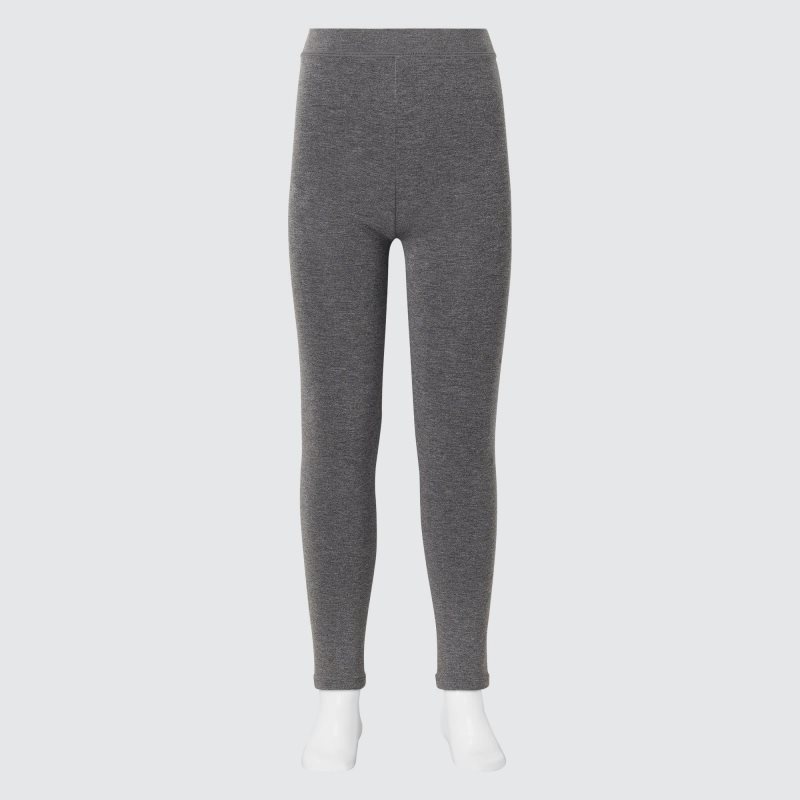 Grey Kids Uniqlo Heattech Extra Warm Pile-lined Leggings | USA IAJMV-8471