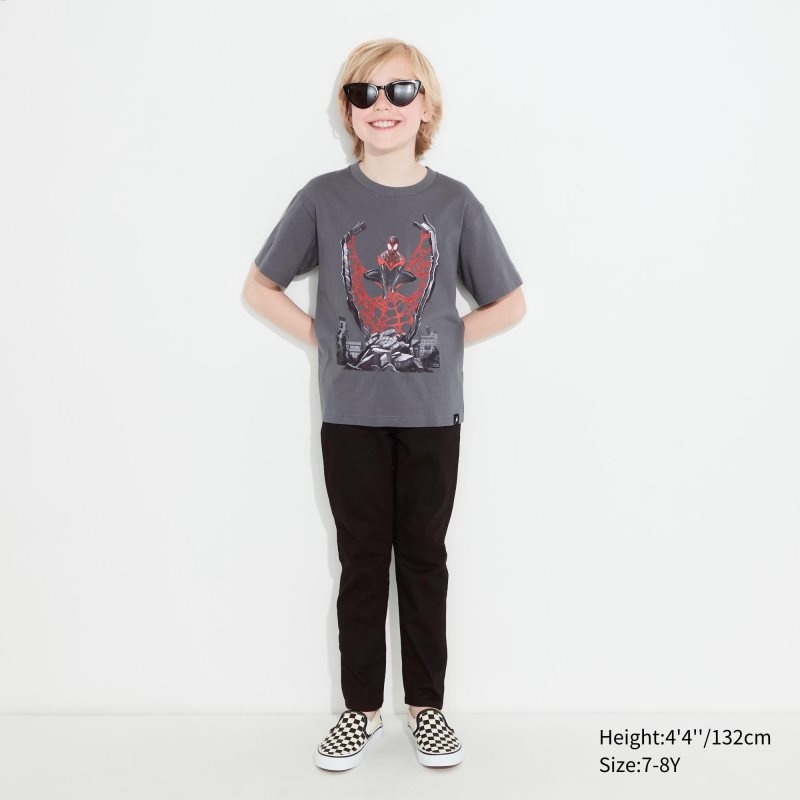 Grey Kids Uniqlo Marvel Art Collection By Mondo Ut (Short Sleeve Graphic) T Shirts | USA RLWVX-0734