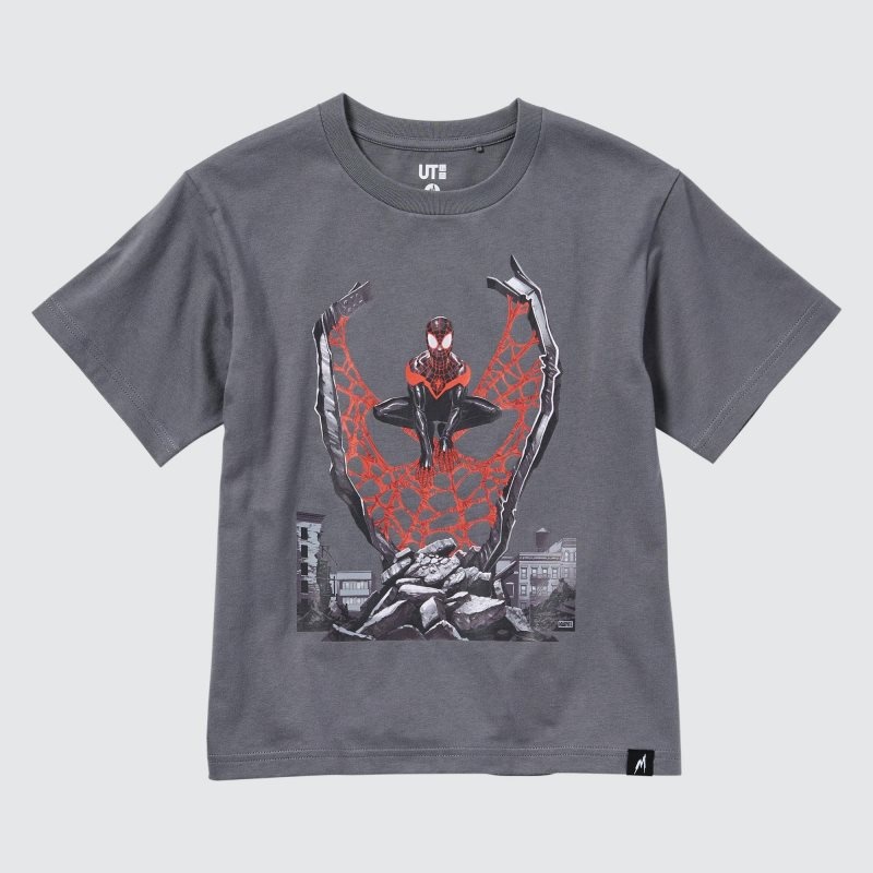 Grey Kids Uniqlo Marvel Art Collection By Mondo Ut (Short Sleeve Graphic) T Shirts | USA RLWVX-0734