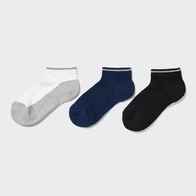 Grey Kids Uniqlo Short (3 Pairs) Socks | USA ZLFEJ-9124