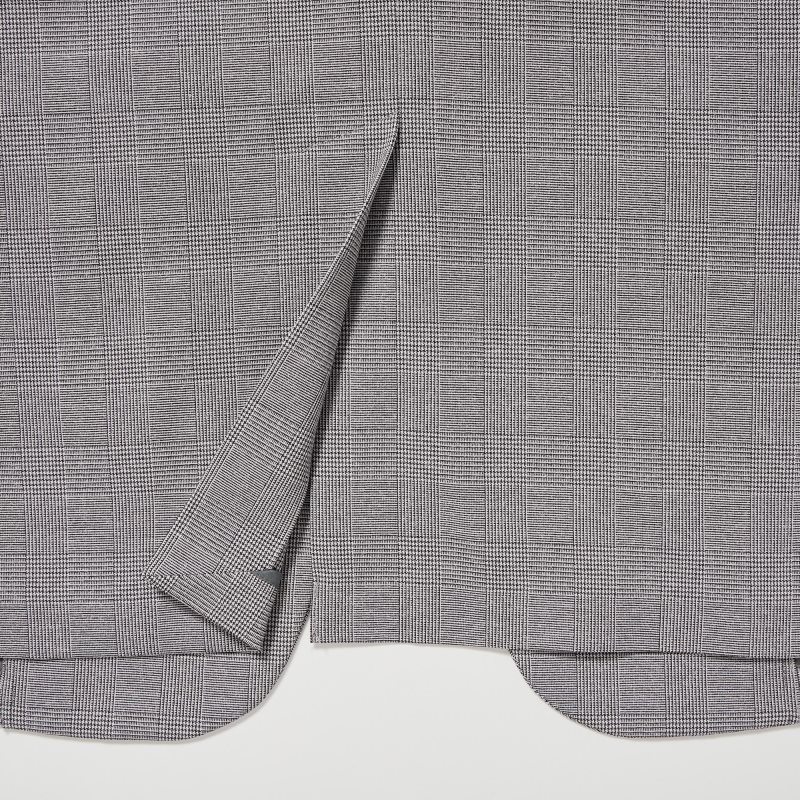 Grey Men Uniqlo Airsense (Wool Like) (Glen Check) (Ultra Light) Jackets | USA XJGFA-4603