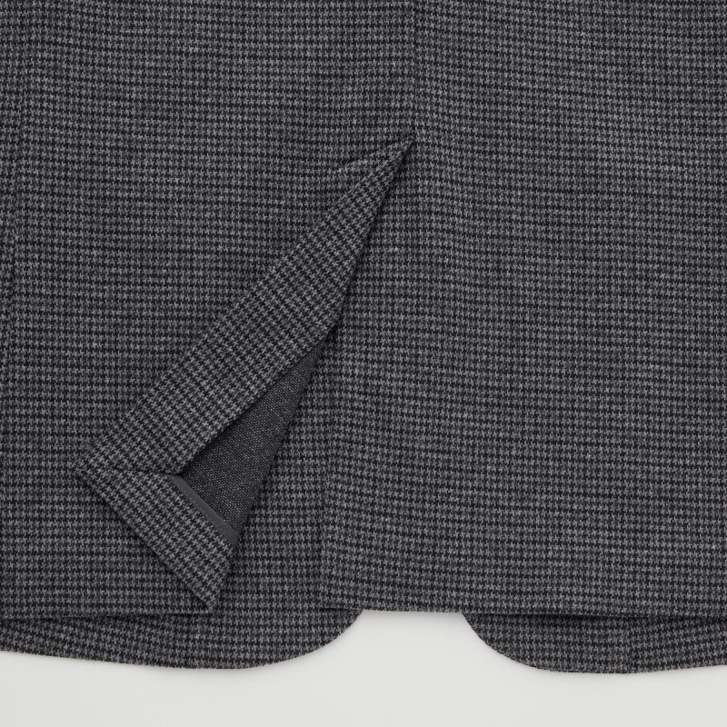 Grey Men Uniqlo Comfort (Houndstooth) Jackets | USA WOXZT-8934