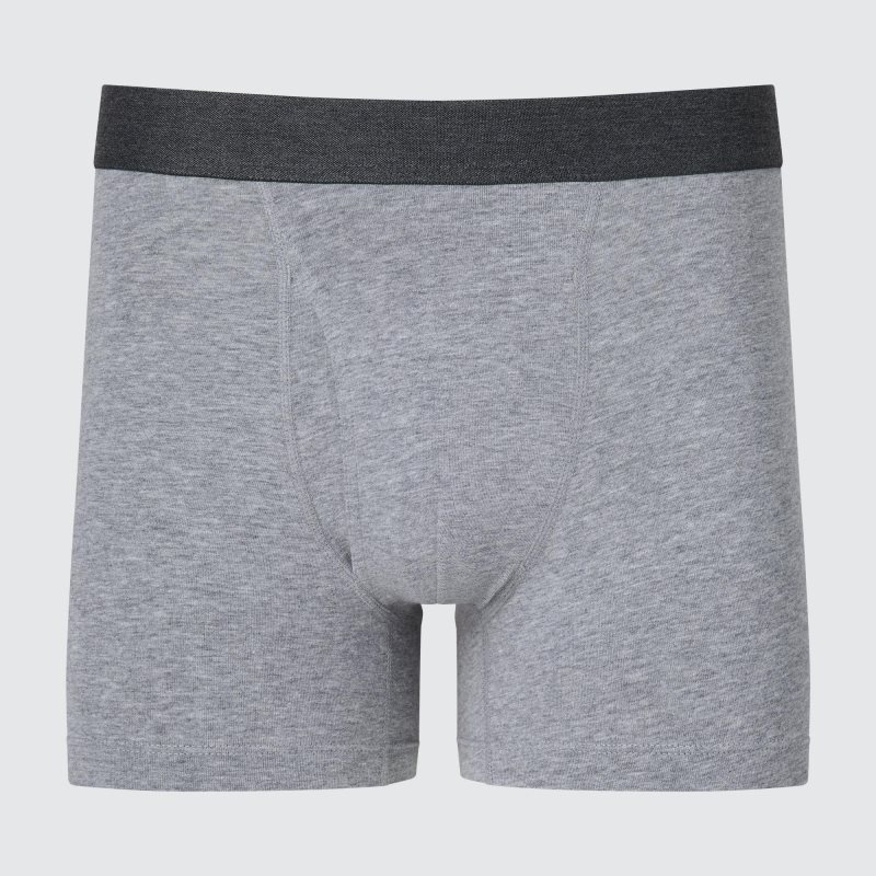 Grey Men Uniqlo Cotton Boxer Briefs | USA BITNV-2096