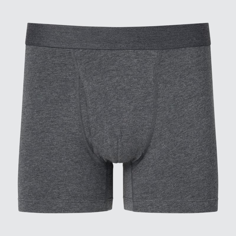 Grey Men Uniqlo Cotton Boxer Briefs | USA QXIVW-4517