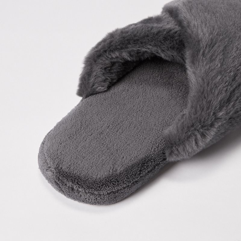 Grey Men Uniqlo Fleece Room (Furry Fleece) Slippers | USA IFGBH-1750