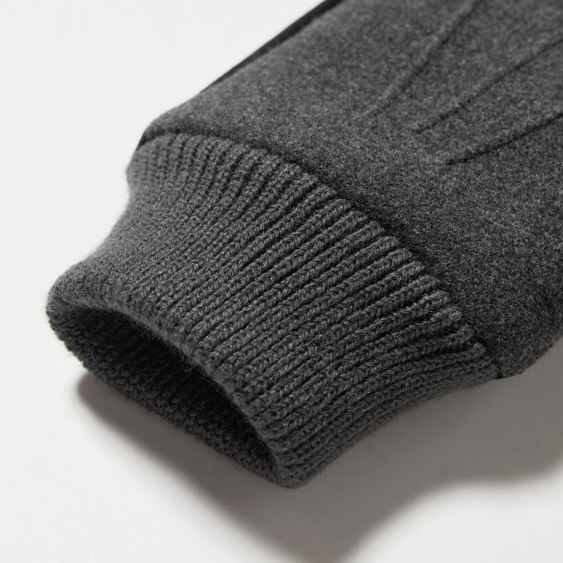 Grey Men Uniqlo Heattech Lined Faux Wool Gloves | USA JFIGY-9184