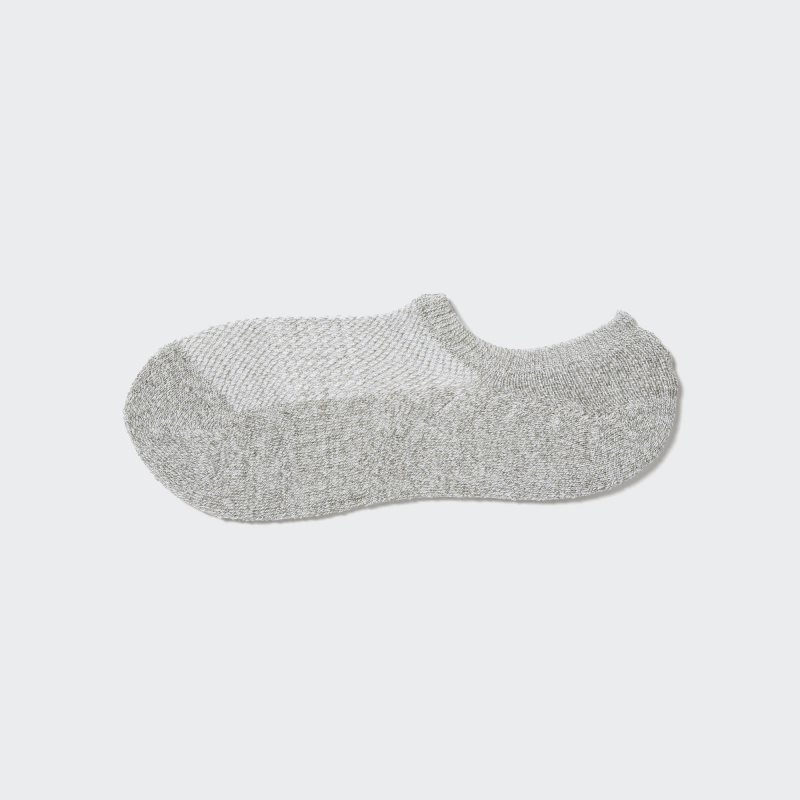 Grey Men Uniqlo Pile Low Cut Socks | USA CWOXE-5460