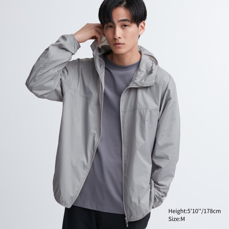 Grey Men Uniqlo Pocketable Uv Protection 3d Cut Parka | USA ZTDIM-2568