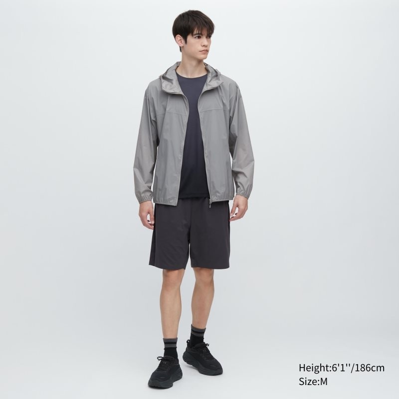 Grey Men Uniqlo Pocketable Uv Protection 3d Cut Parka | USA BGPCJ-1574