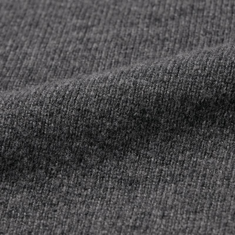 Grey Men Uniqlo Premium Lambswool Crew Neck Long Sleeve Sweaters | USA NOHPS-2391