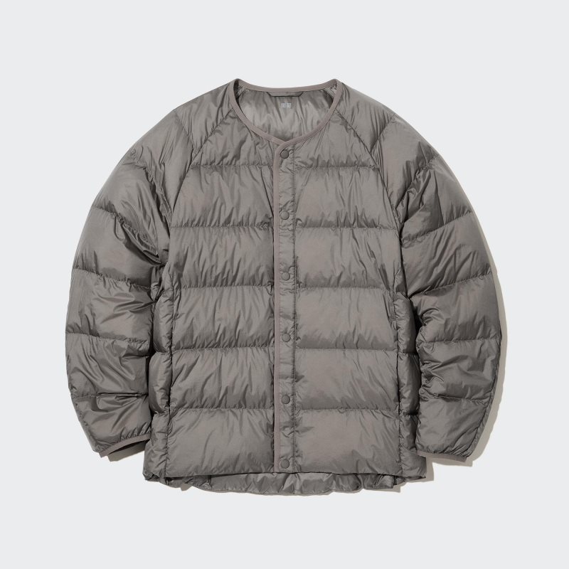 Grey Men Uniqlo Recycled Down Jackets | USA WYKJE-6034