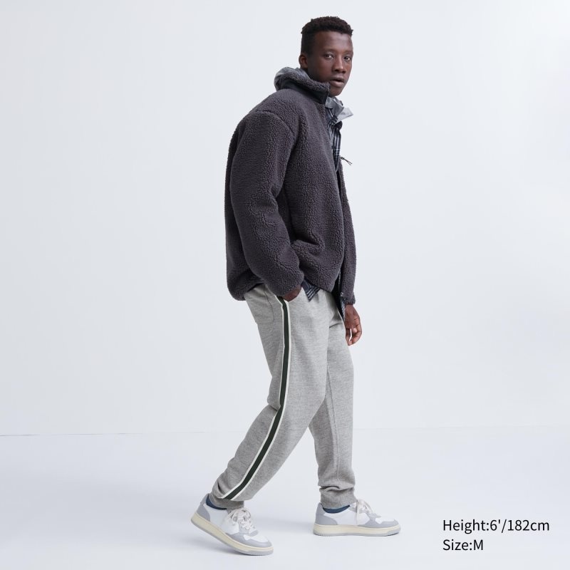 Grey Men Uniqlo Side-stripe Sweatpants | USA DGRVX-5932