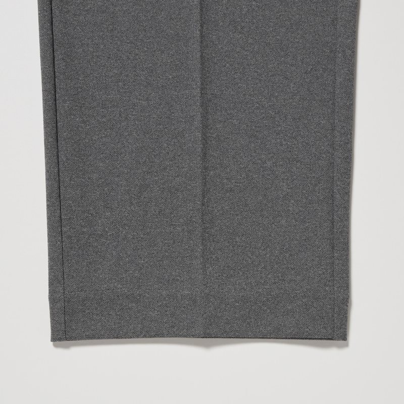 Grey Men Uniqlo Smart Ankle Pants | USA NZWJI-8204