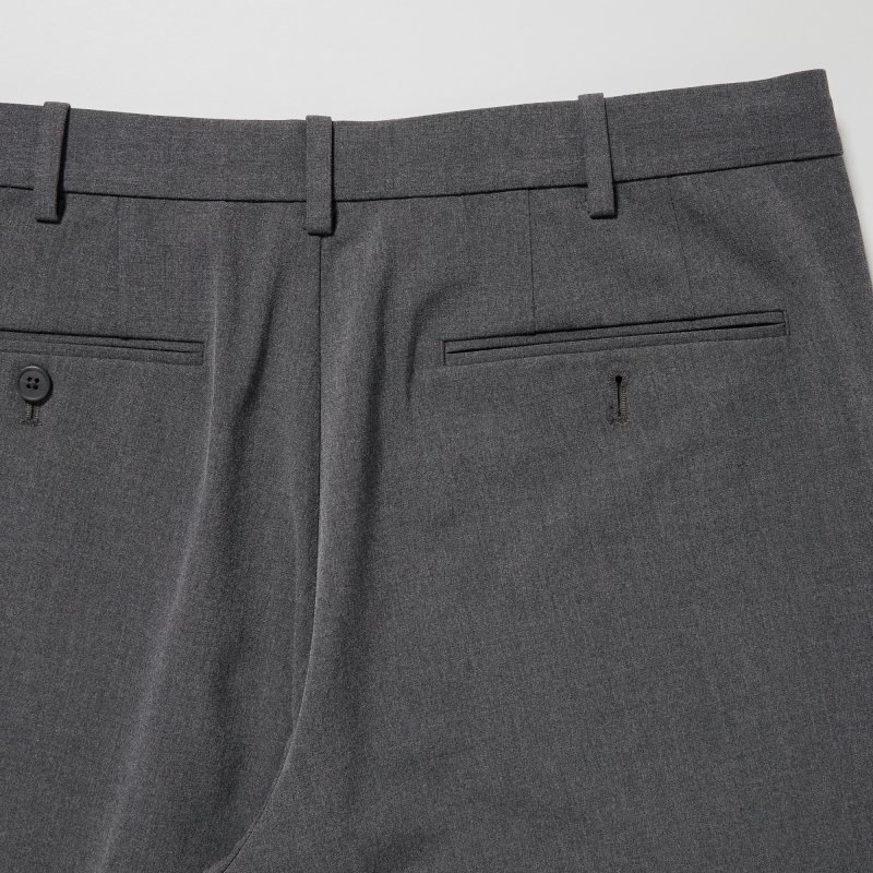 Grey Men Uniqlo Smart Ankle Pants | USA VLNDS-2680