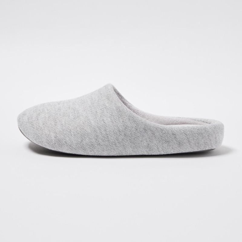 Grey Men Uniqlo Sweat Jersey (Rubber Sole) Slippers | USA GWTEA-3068