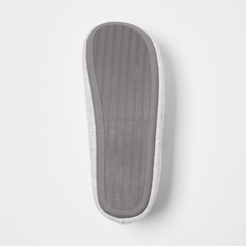 Grey Men Uniqlo Sweat Jersey (Rubber Sole) Slippers | USA GWTEA-3068