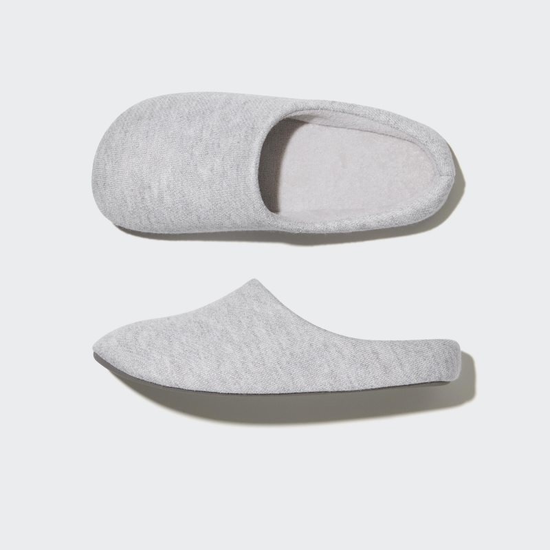 Grey Men Uniqlo Sweat Jersey (Rubber Sole) Slippers | USA GWTEA-3068