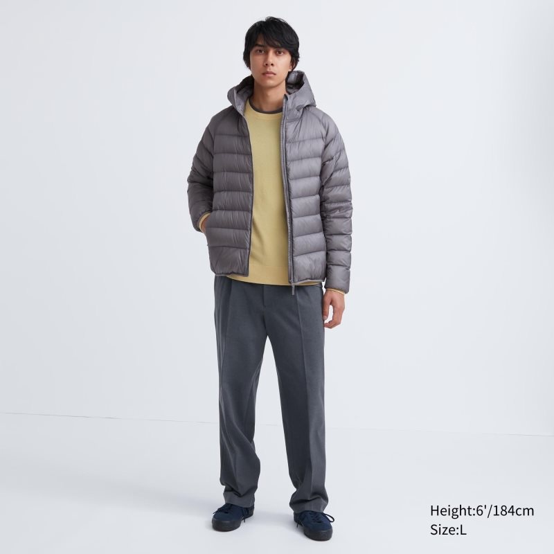 Grey Men Uniqlo Ultra Light Down (3d Cut) Parka | USA DIWTL-7681