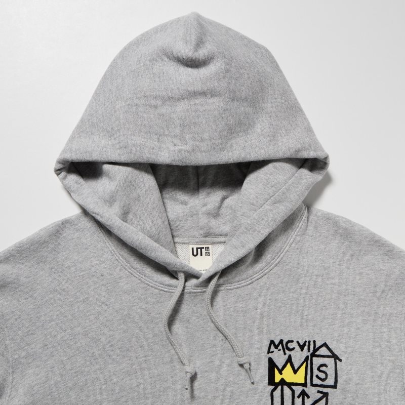 Grey Men Uniqlo Ut Archive Long Sleeve Sweat (Jean-michel Basquiat) Hoodie | USA JCOXR-5164