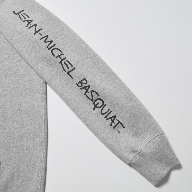 Grey Men Uniqlo Ut Archive Long Sleeve Sweat (Jean-michel Basquiat) Hoodie | USA JCOXR-5164