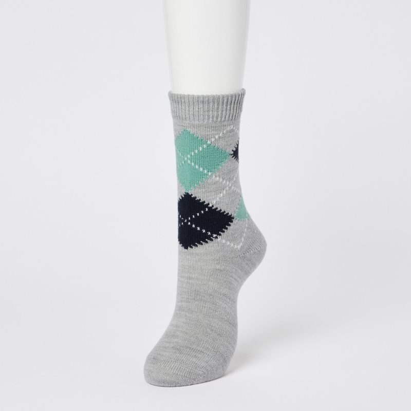 Grey Women Uniqlo Heattech Socks | USA FHJPM-2586