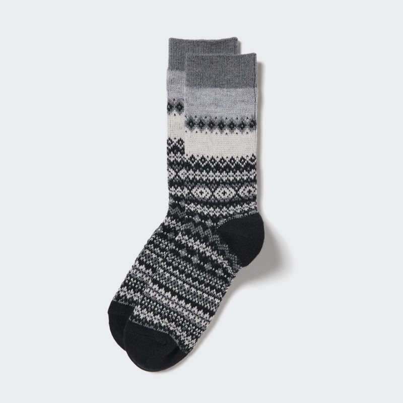 Grey Women Uniqlo Heattech Socks | USA ORLEH-1435