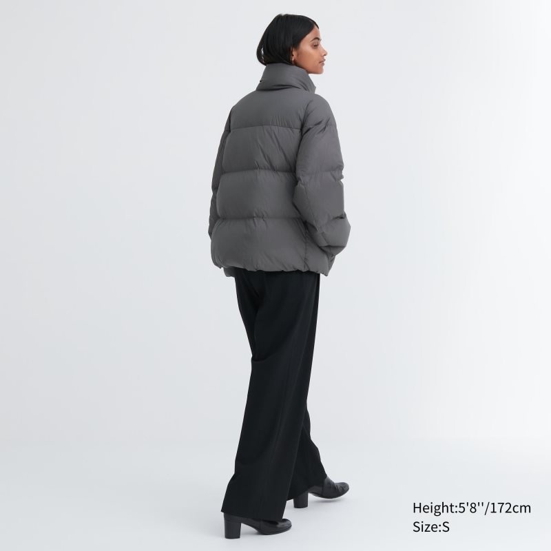 Grey Women Uniqlo Powder Soft Down (Nanodesign®) Jackets | USA KXPOH-1408