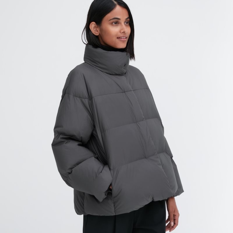 Grey Women Uniqlo Powder Soft Down (Nanodesign®) Jackets | USA KXPOH-1408