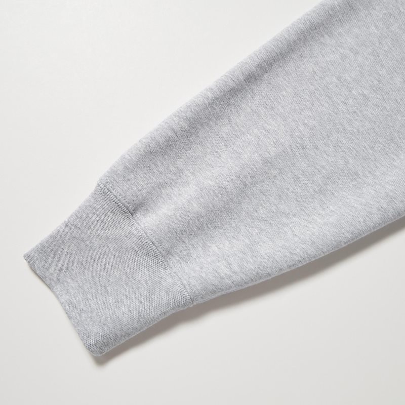 Grey Women Uniqlo Sweat Full-zip Hoodie | USA UHCDS-6715