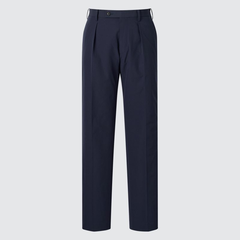 Khaki Men Uniqlo Airsense Pleated (Adam Scott) Pants | USA BFJCR-0347