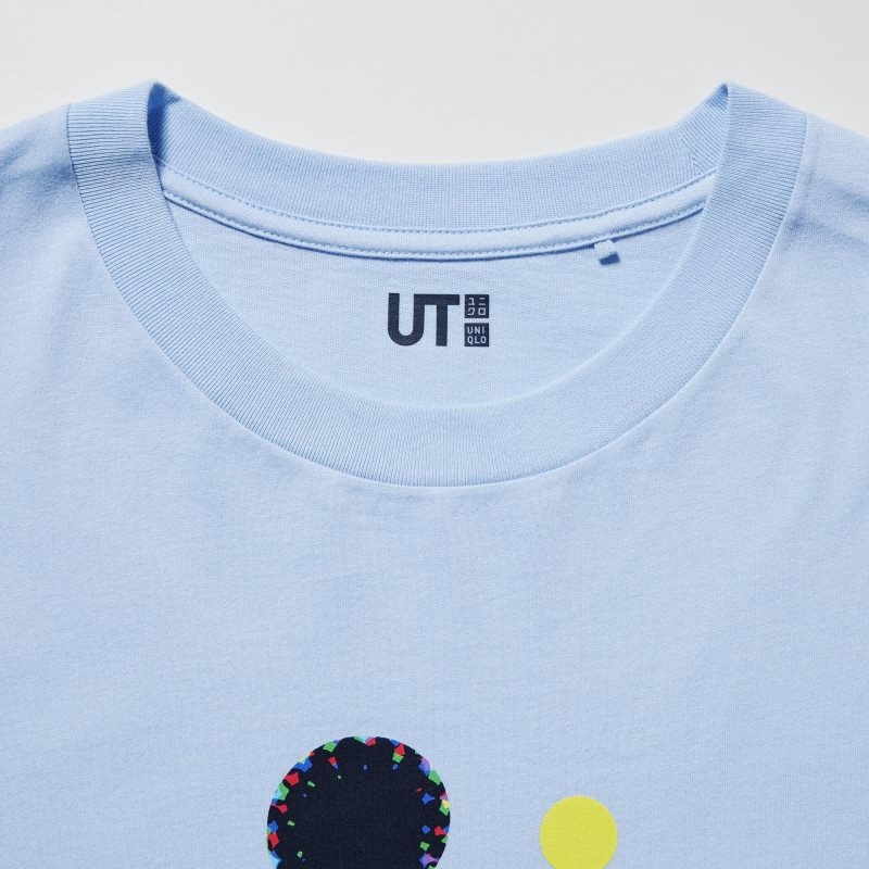 Light Blue Men Uniqlo Mickey Stands Ut (Short Sleeve Graphic) T Shirts | USA FTBLO-7286