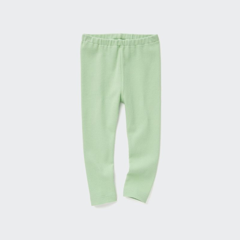 Light Green Baby Uniqlo Full-length (Ribbed) Leggings | USA HFQIL-8257